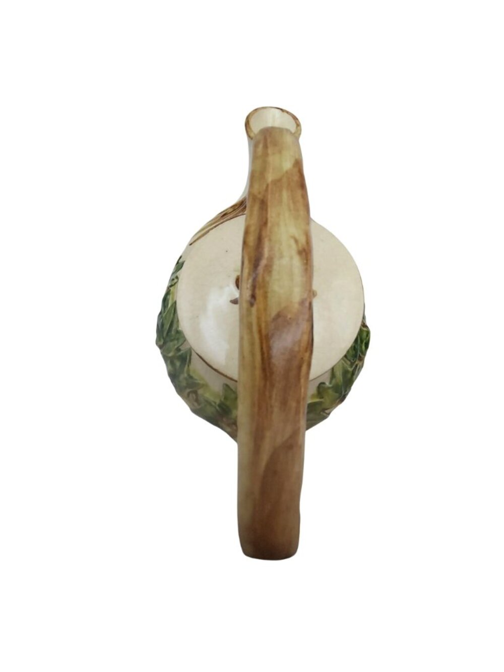 McCoy Pottery Ivy Teapot Tree Branch Handle Matching Lid Ceramic MCM Vtg 1940s - Picture 6 of 12